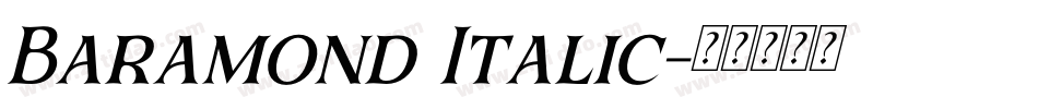 Baramond Italic字体转换